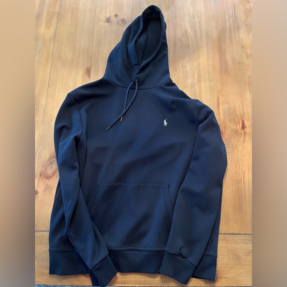 Men’s Polo Ralph Lauren Navy Hooded Sweatshirt Large